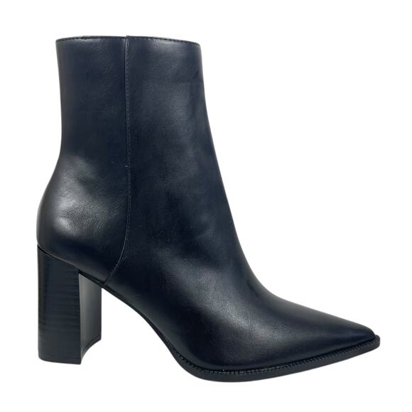 Mango Pointed Toe Block Heel Ankle Boots Black Size 37/ 6.5 - Picture 3 of 12